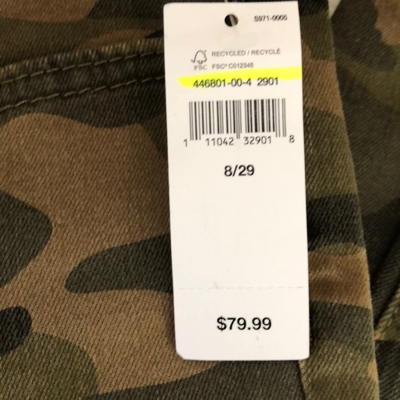 NWT Gap denim leggings in green camo - Picture 2 of 5